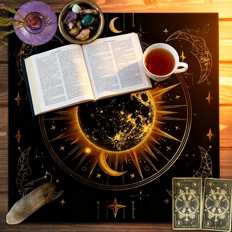 Zodiac Party Games - Obrus na Tarota z Wzorami Zodiaku