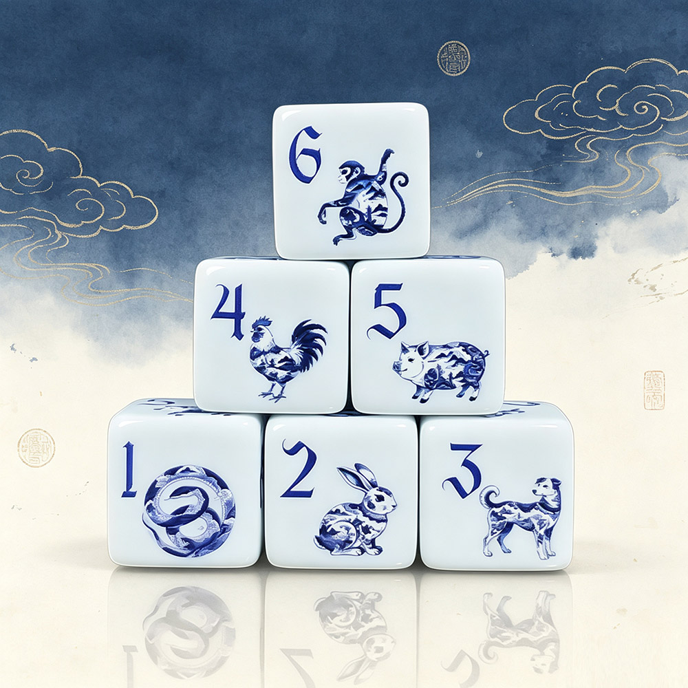 Zodiac Party Games - 12 szt. 16MM D6 Akrylowe Kostki