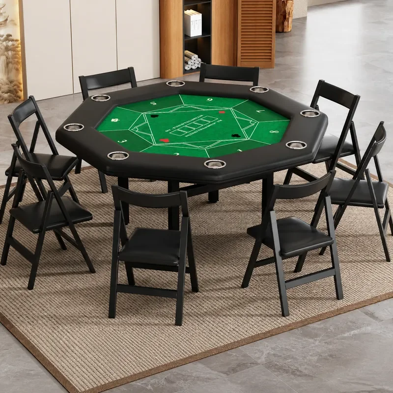 Party Games Using Cards - Składany Ośmiokątny Stół do Pokera Przenośny