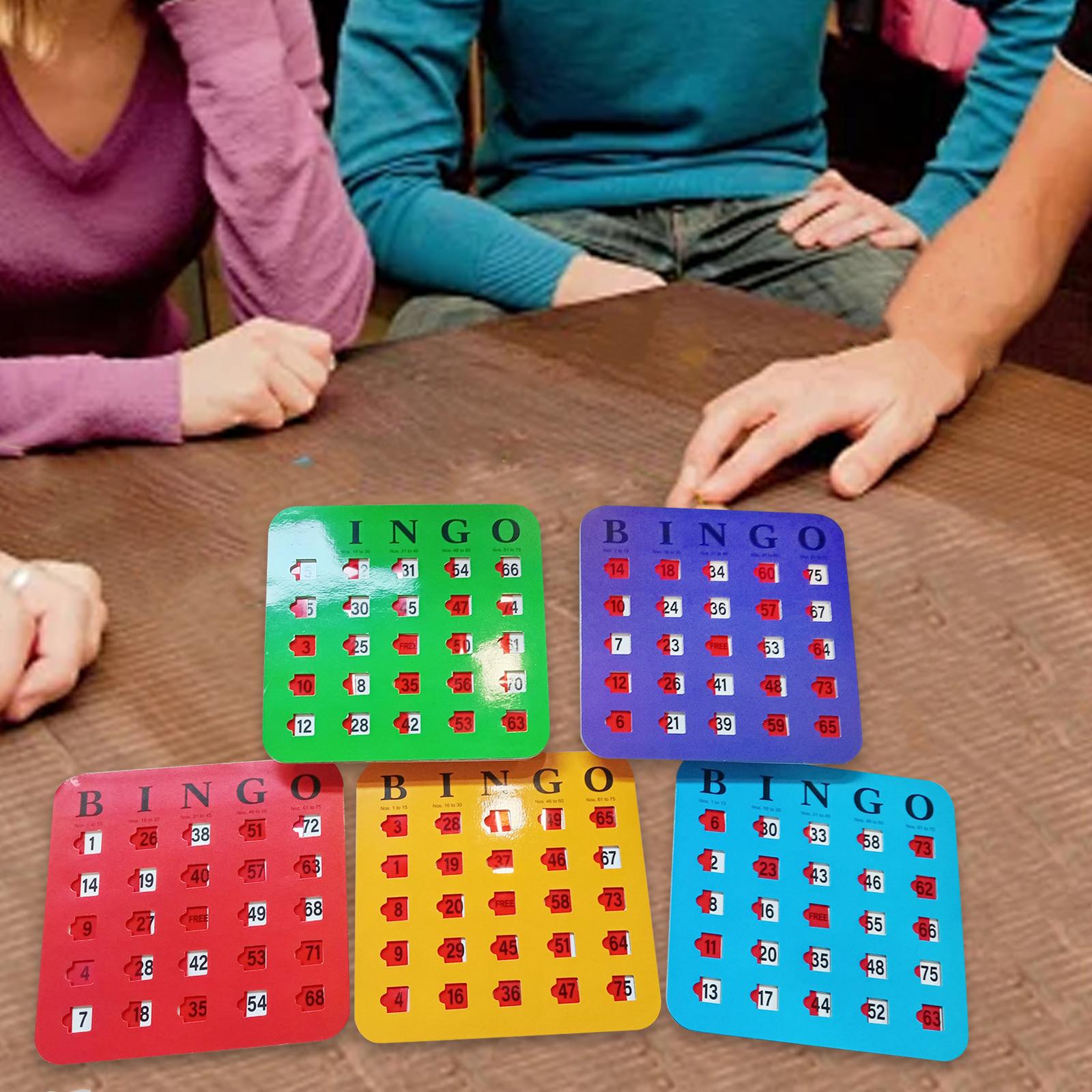 Party Games For Adults Large Group - 5 sztuk kart bingo z dużym