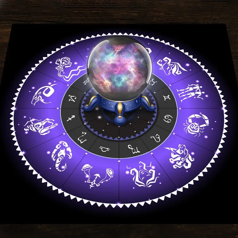 Zodiac Party Games - Mata do tarota fioletowa z motywem