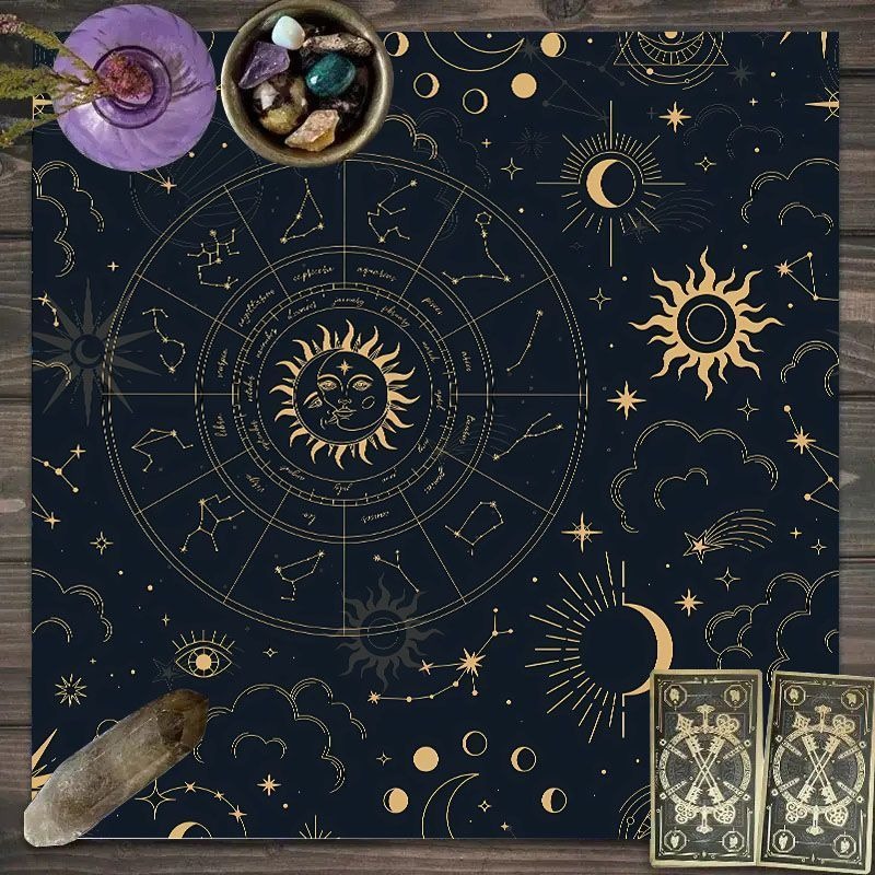 Obrus na Tarota z Wzorami Zodi – Zodiac Party Games recenzja i cena