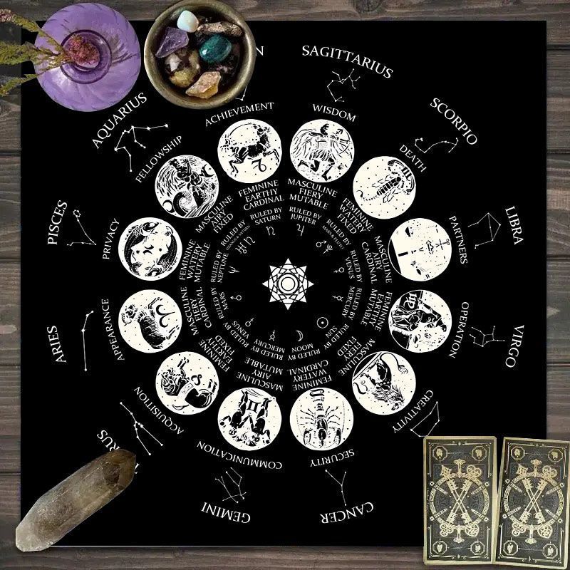 Obrus na Tarota z Wzorem Zodia – Zodiac Party Games recenzja i cena